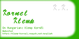 kornel klemp business card